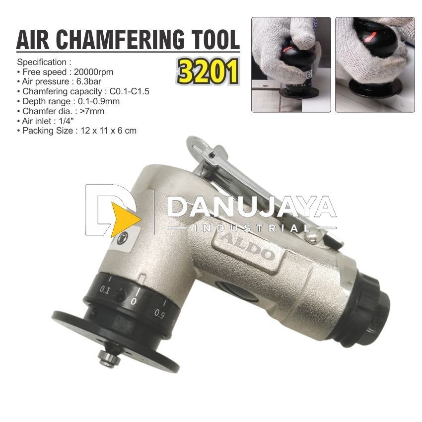 AIR CHAMFERING TOOL 3201 / MESIN MINI CHAMFERING TOOL / MINI PNEUMATIC CHAMFERING MACHINE MERK ALDO