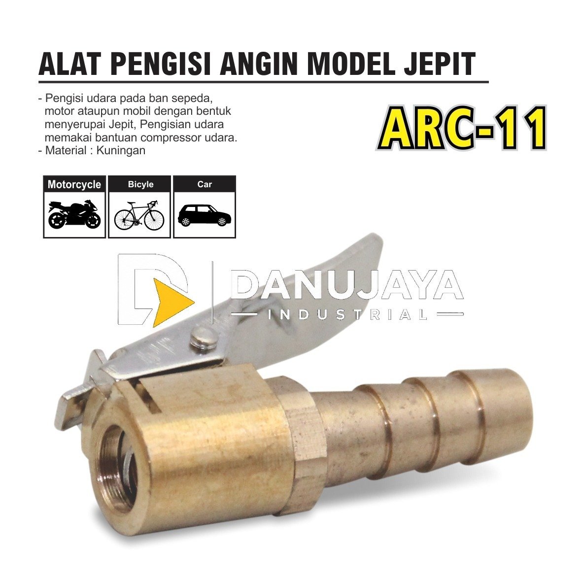 AIR CHUCK / ALAT PENGISI ANGIN BAN MODEL JEPIT ARC-11 MERK ALDO