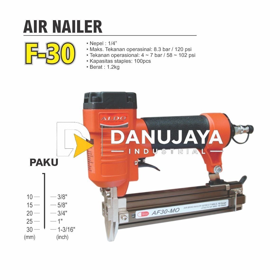 AIR NAILER SERIES / PNEUMATIC AIR NAILER SERIES / MESIN PAKU TEMBAK ANGIN / ALAT TEMBAK PAKU ANGIN / PAKU NAILER PAKAI ANGIN