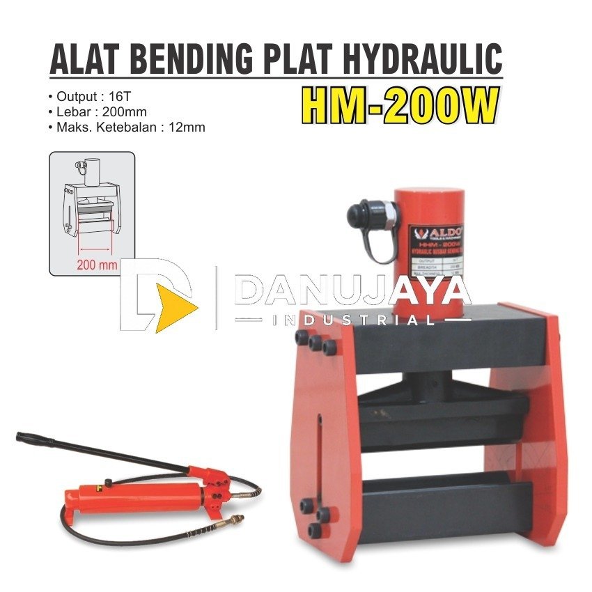 ALAT BENDING PLAT HYDROLIC HM-200W / MESIN TEKUK PLAT / MESIN BENDING