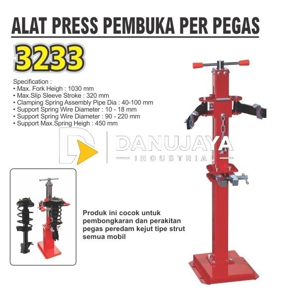 ALAT PRESS PEMBUKA PER PEGAS 3233 / STRUIT SPRING / ALAT PEMBUKA PER SHOCK SOCK BREAKER / ALAT BUKA PER SPIRAL MOBIL MERK ALDO