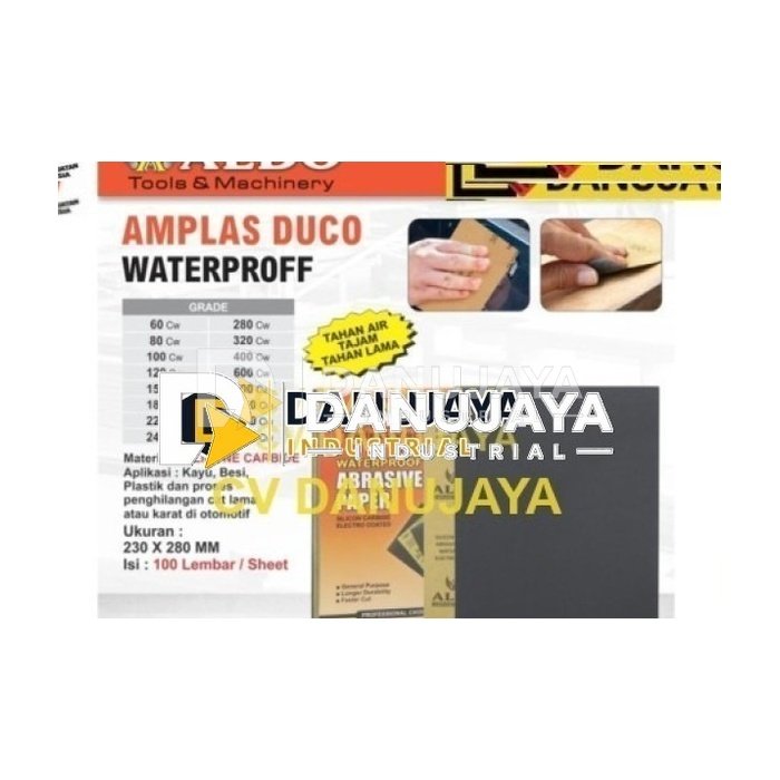 AMPLAS DUCO WATERPROFF / KERTAS GOSOK / ABRASSIVE PAPER MERK ALDO