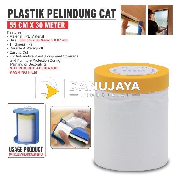 APLICATOR ISOLASI PELINDUNG CAT 55 CM X 30 METER / DISPENSER WADAH MASKING PELINDUNG SPRAY PAINT / APLICATOR FOR MASKING COVERING FILM MERK ALDO