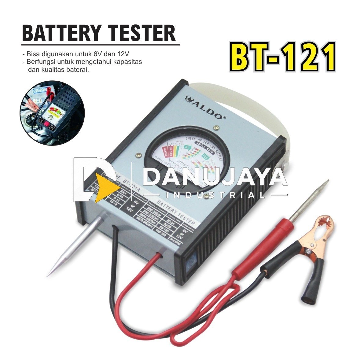 BATTERY TESTER ANALOG JARUM BT - 121 / ALAT TEST AKI ALDO