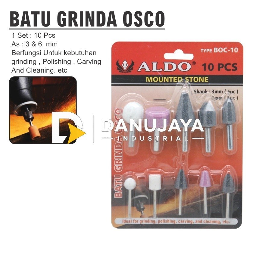 BATU GERINDA OSCO SET 10 PCS ALDO