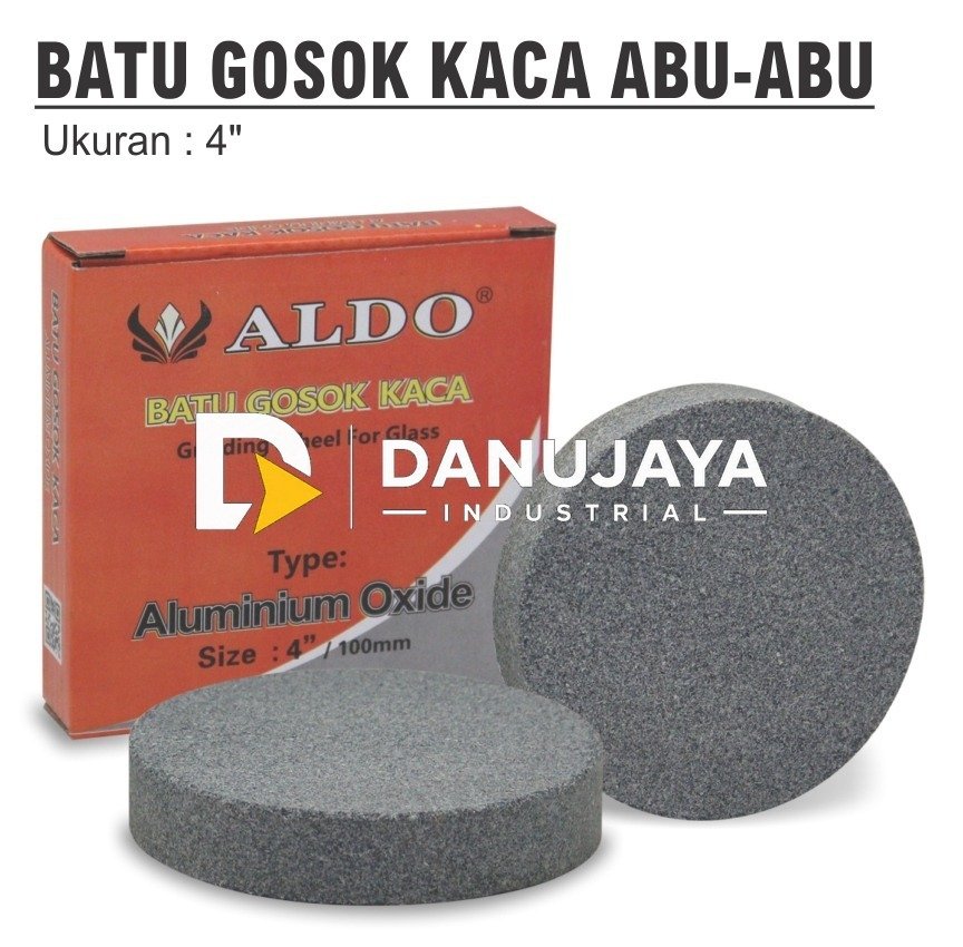 BATU GOSOK KACA ABU - ABU 4" MERK ALDO