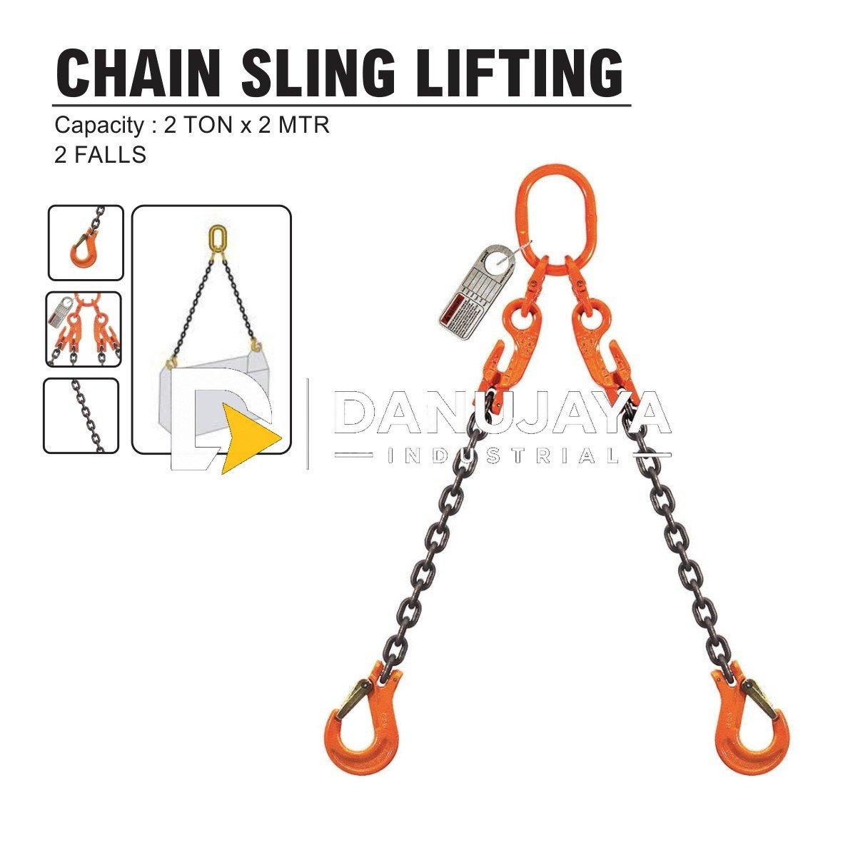 CHAIN SLING LIFTING 2 TON X 2 MTR 2 FALLS / RANTAI SLING PENGANGKAT