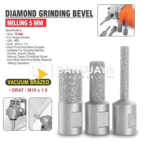 DIAMOND GRINDING BEVEL MILLING / MATA BEVEL GRANIT / VACUUM BRAZZED MILLING CUTTER / MATA GERINDA BEVEL MERK ALDO
