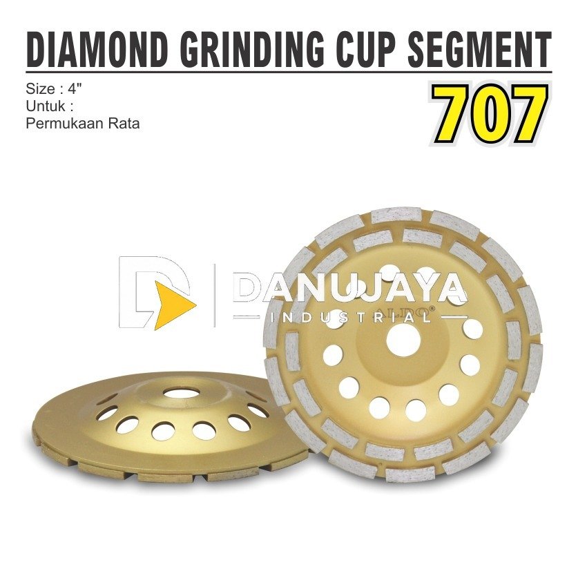 DIAMOND GRINDING CUP 7" SEGMENT 707 / MATA GERINDA POLES BETON MERK ALDO