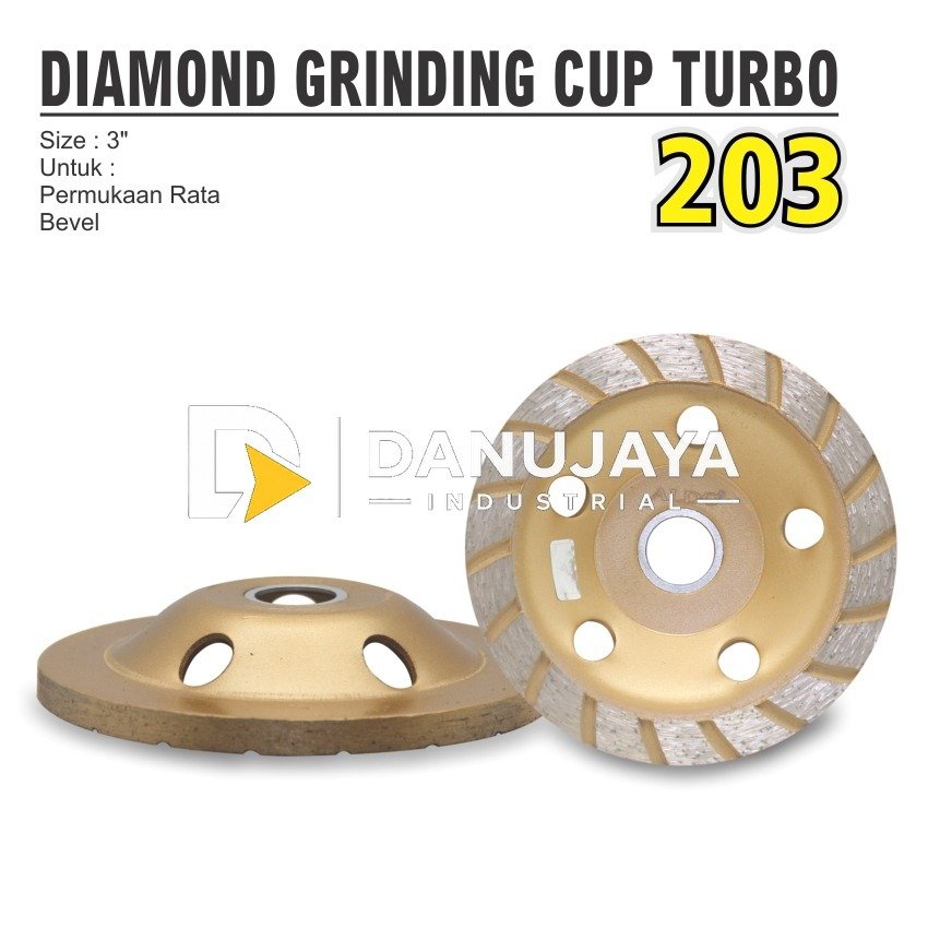 DIAMOND GRINDING CUP / MATA GURINDA TEMBOK BETON 4" TURBO DGC-205 ALDO