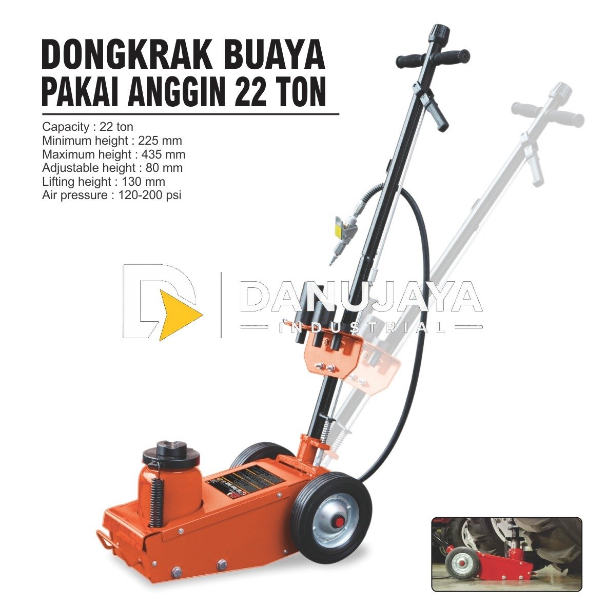 DONGKAR BUAYA PAKAI ANGIN 22 TON - 35 TON /FLOOR JACK / HYDRAULIC ALDO