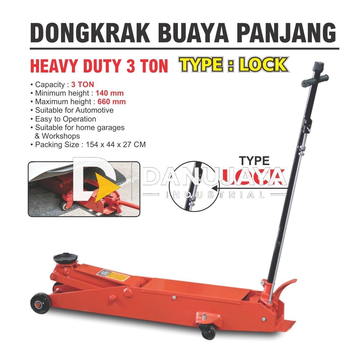 DONGKRAK BUAYA PANJANG / HEAVY DUTY LONG FLOOR JACK / DONGKRAK BUAYA AUTOMOTIVE MERK ALDO
