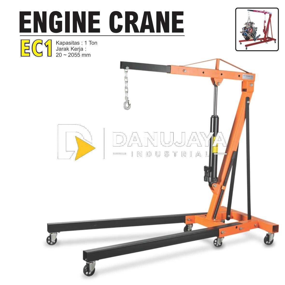 ENGINE CRANE / ALAT ANGKAT MESIN MOBIL 1 TON TYPE : EC-1 ALDO