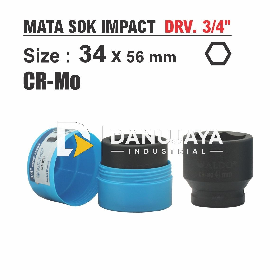 EXTENSION BAR / SAMBUNGAN MATA SOK IMPACT DRV 3/4" CR-MO ALDO