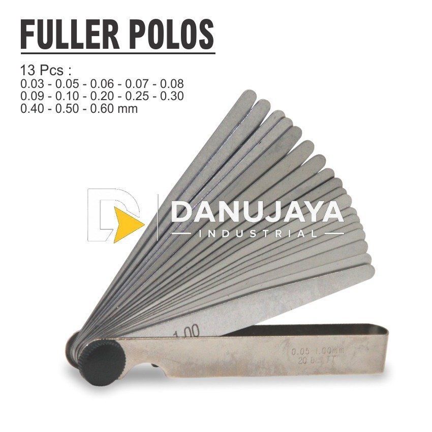 FULLER POLOS 13 PCS / FEELER / ALAT KUNCI STEEL KLEP ALDO