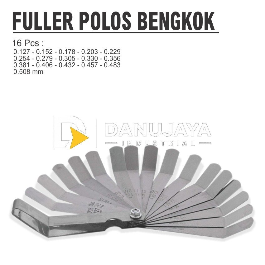 FULLER POLOS BENGKOK 16 PCS / FEELER / ALAT KUNCI STEEL KLEP ALDO