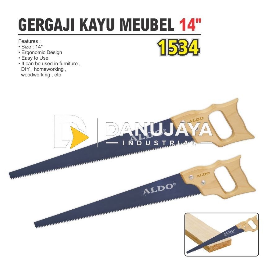 GERGAJI KAYU MEUBEL / GERGAJI KAYU MEBEL / COMPAS SAW / GERGAJI KHUSUS MEBEL / GERGAJI TANGAN MERK ALDO