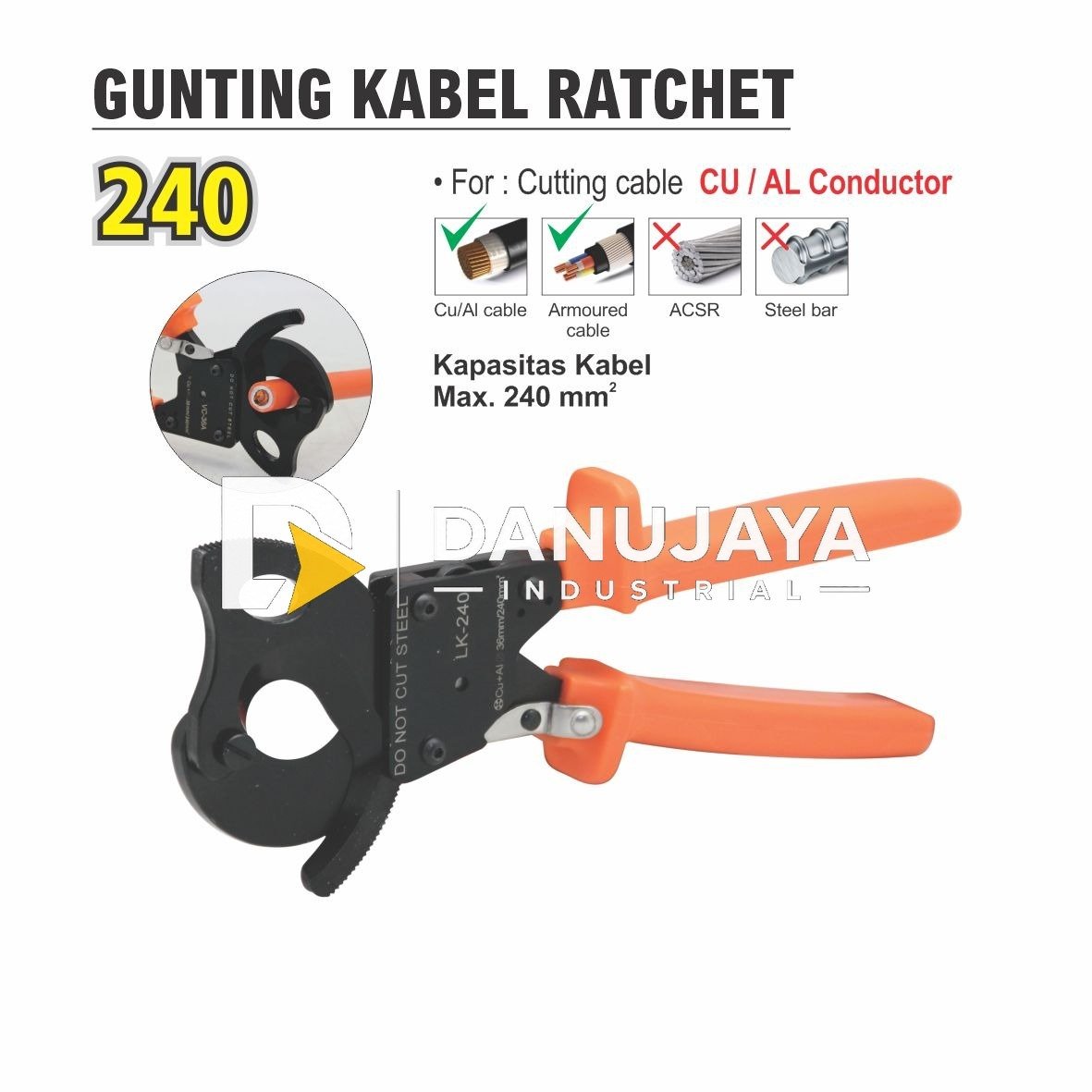 GUNTING KABEL MODEL RACHET LK-240 ALDO