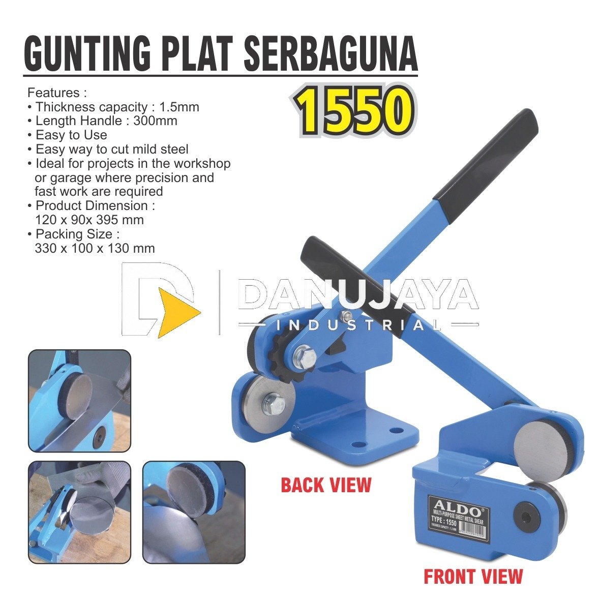 GUNTING PLAT SERBAGUNA 1550 / MULTI-PURPOSE SHEET METAL SHEAR / ALAT POTONG BESI LOGAM MERK ALDO
