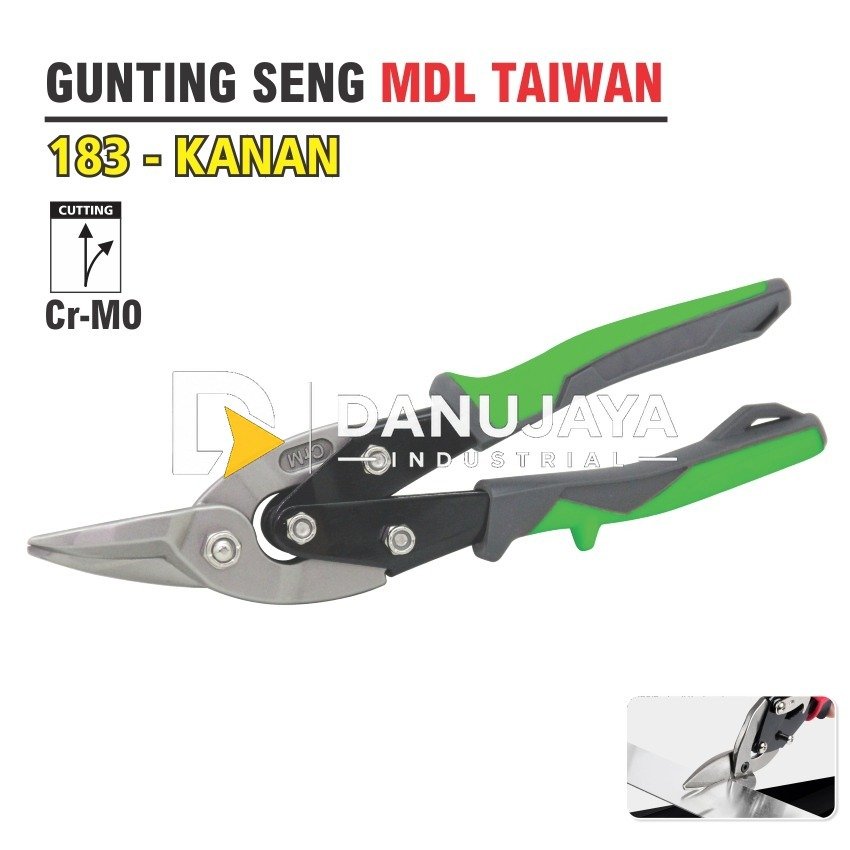 GUNTING SENG MODEL TAIWAN KANAN 183 / GUNTING BAJA RINGAN ALDO