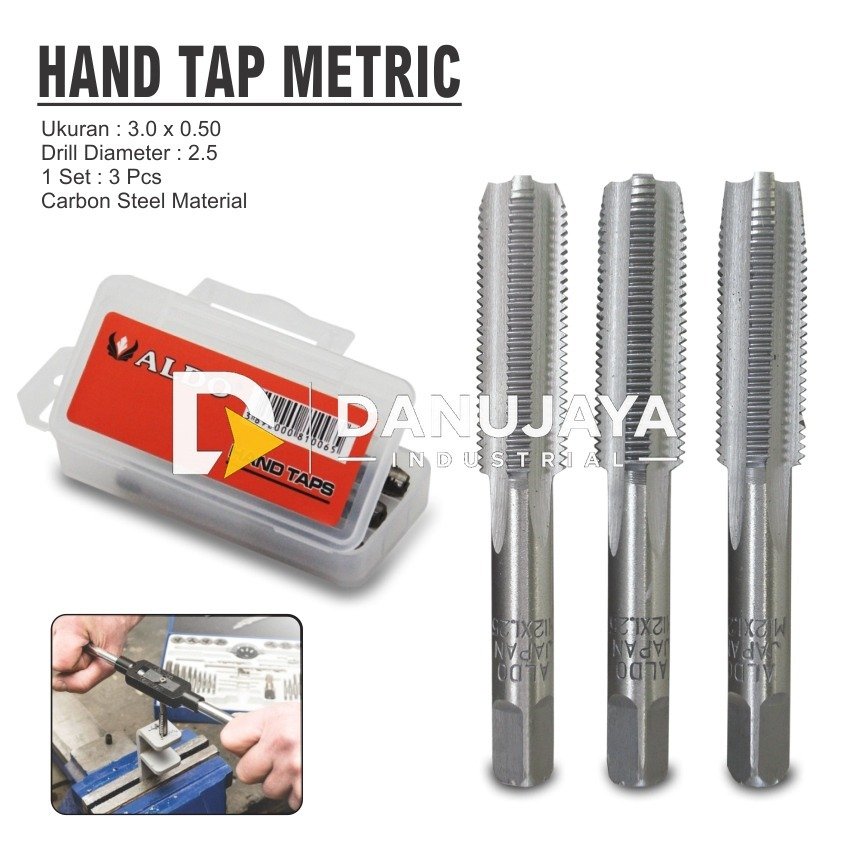 Hand Tap Metric 4 x 0.70 mm - 3 Pcs / Set