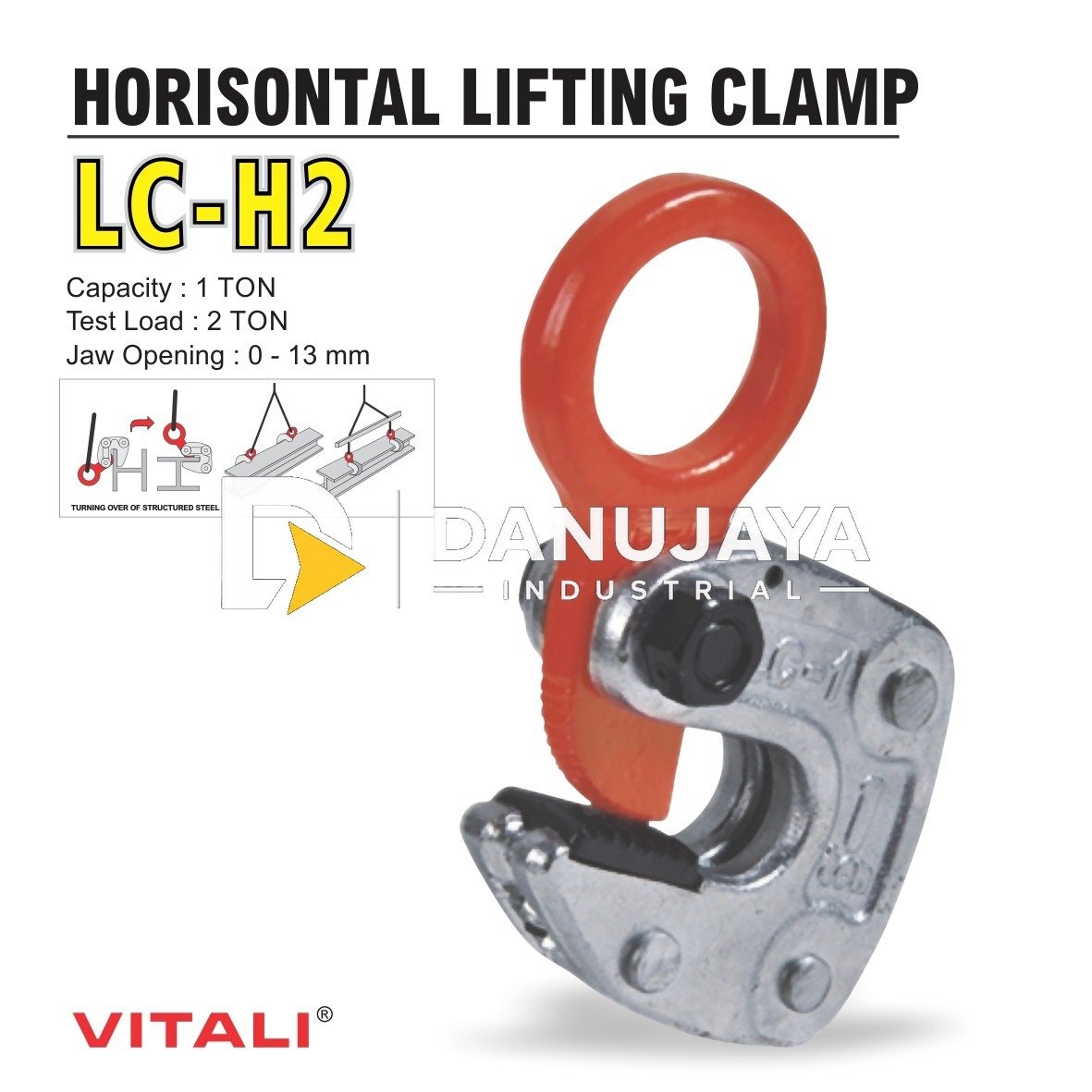 HORISONTAL LIFTING / CATOK ANGKAT PLAT LC-H2 HORISONTAL 3 TON ALDO