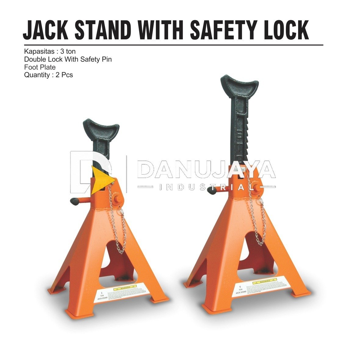 JACK STAND WITH SAFETY / TAHANAN DONGKRAK MOBIL / PENYANGGA MERK ALDO