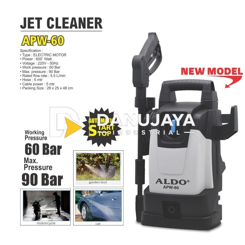 JET CLEANER APW-60 NEW MODEL / MESIN CUCI MOTOR DAN MOBIL / MESIN JET CLEANER / ALAT CUCI MOTOR DAN MOBIL / STEAM CUCI MOTOR DAN MOBIL MERK ALDO