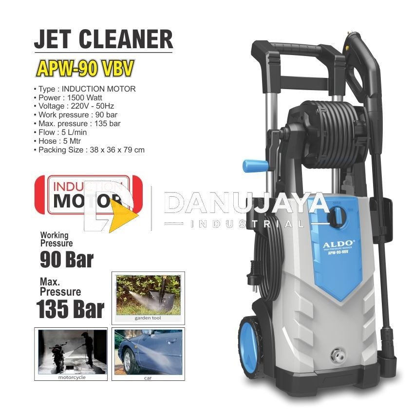 JET CLEANER APW-90 VBV / MESIN CUCI MOTOR DAN MOBIL / MESIN JET CLEANER / ALAT CUCI MOTOR DAN MOBIL / STEAM CUCI MOTOR DAN MOBIL MERK ALDO