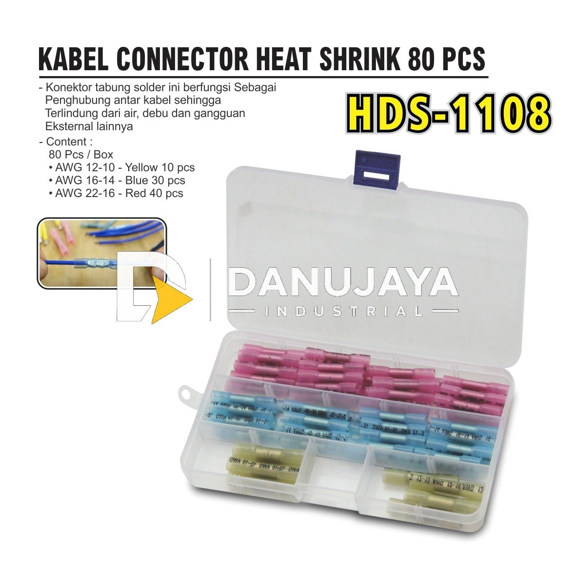 KABEL KONEKTOR HEAT SHRINK 80 PCS HD-1108