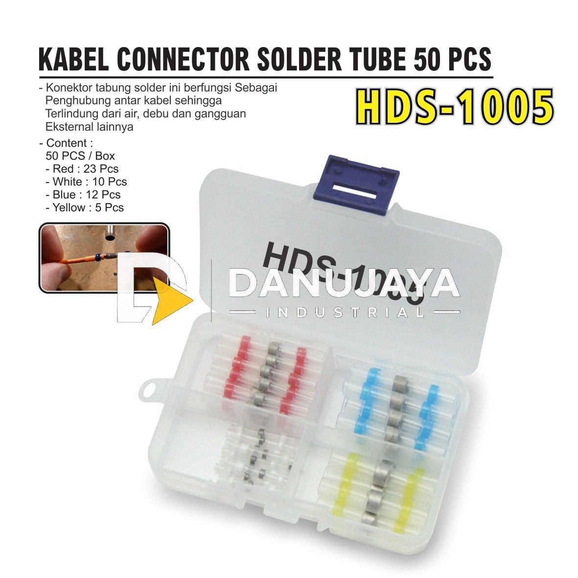 KABEL KONEKTOR SOLDER TUBE TYPE HDS-1005 MERK ALDO