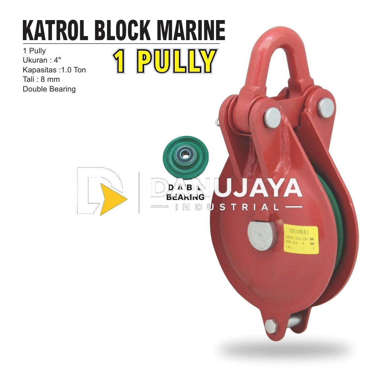 KATROL BLOCK MARINE 2 PULLEY MERK ALDO