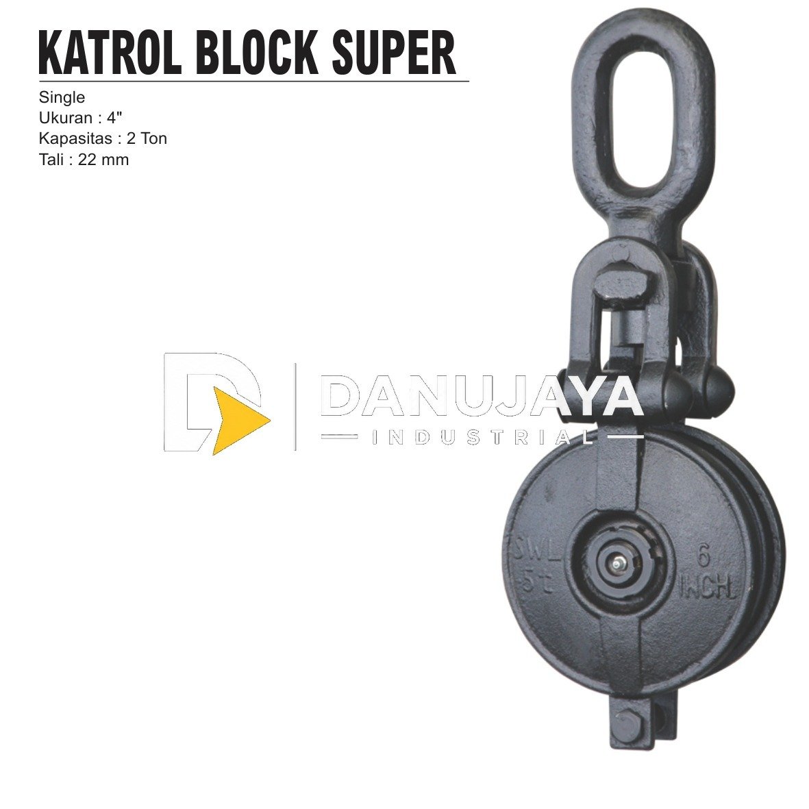 KATROL BLOCK SUPER / SNATCH BLOK / ALAT ANGKAT BARANG/ KEREKAN MANUAL MERK ALDO