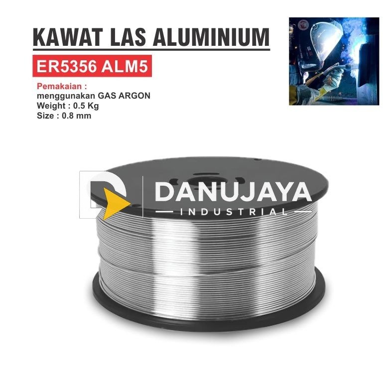 KAWAT LAS MIG ALUMINIUM 0,5 KG (0,8MM) 5356 / ALUMINIUM WELDING WIRE ALDO