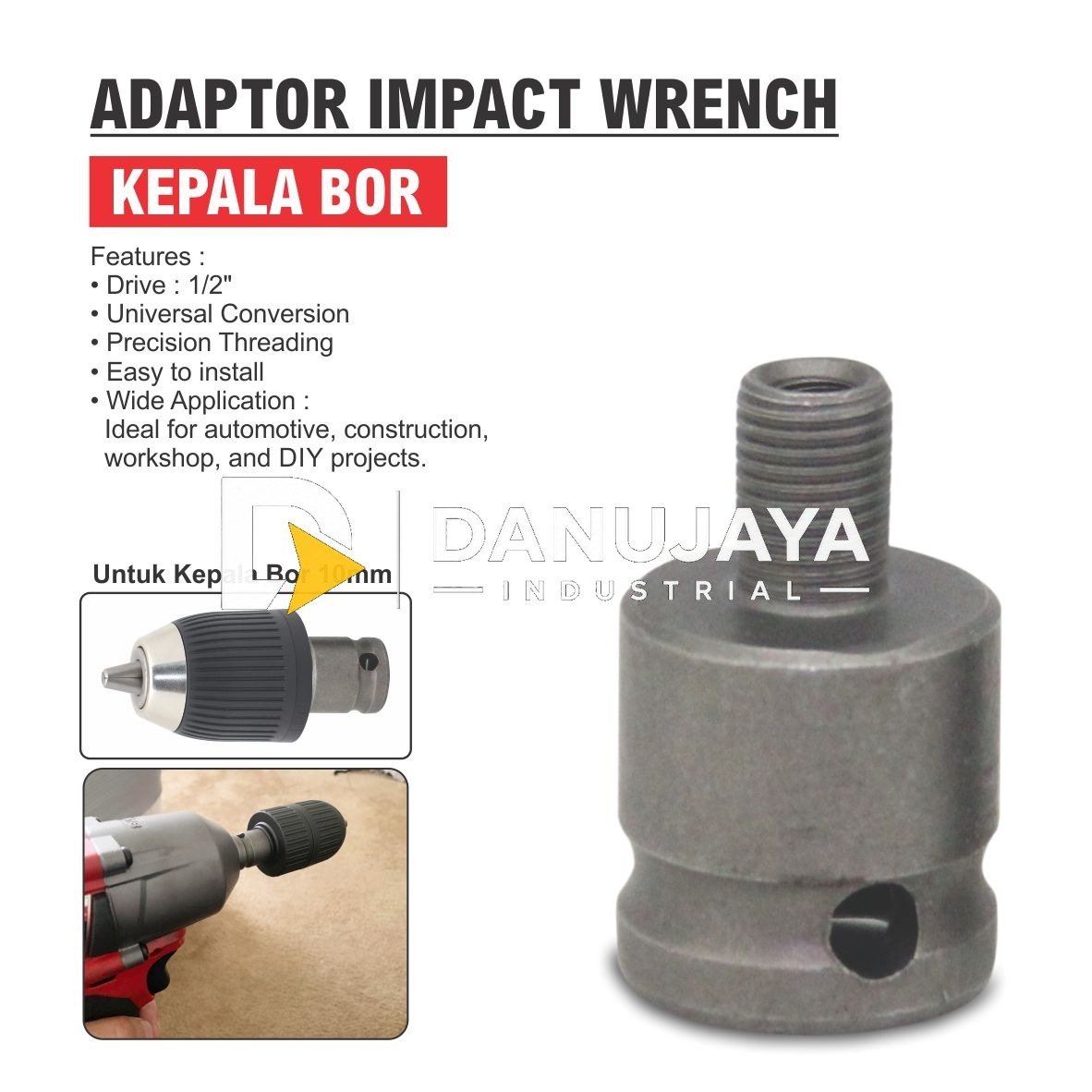 KEPALA BOR POLOS 6112 / KEPALA BOR MODEL POLOS / TAPER DRILL CHUCK / MATA BOR SAMBUNGAN MERK ALDO