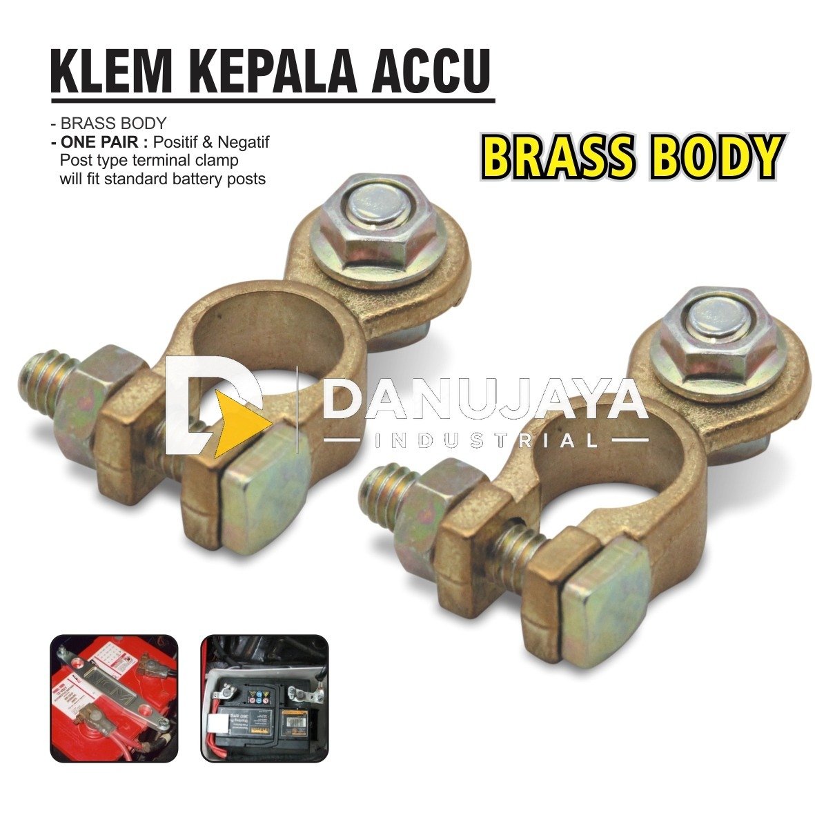 KLEM KEPALA AKI KUNINGAN 1097 / TERMINAL ACCU MERK ALDO