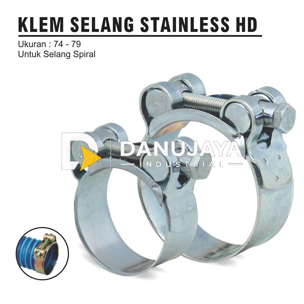 KLEM SELANG HEAVY DUTY UKURAN : 74 - 79 ALDO