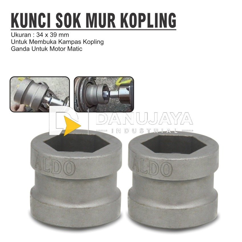KUNCI SOCK MUR KOPLING / KUNCI SOK MUR KOPLING / DOUBLE HAD SOCKET MERK ALDO