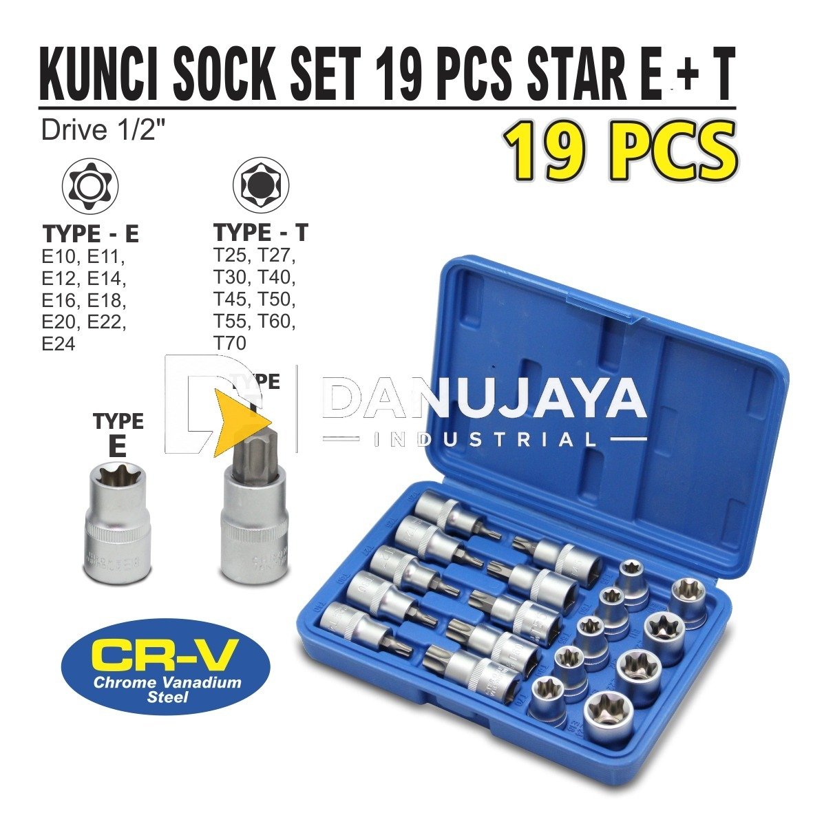 KUNCI SOCK SET 19 PCS START E + T MERK ALDO