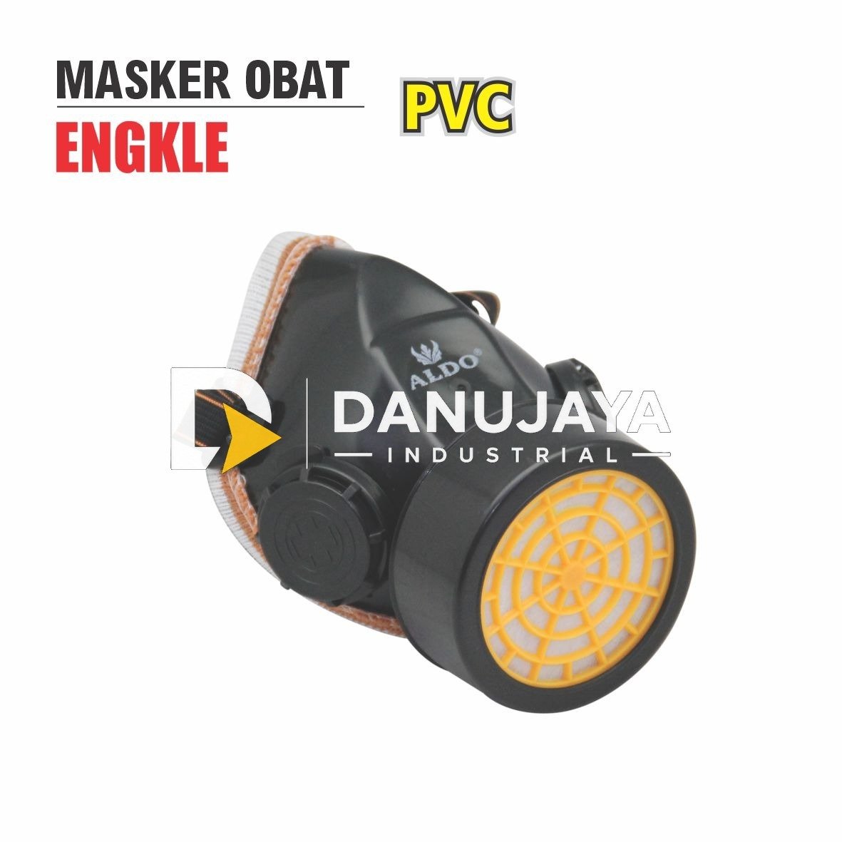 MASKER OBAT SINGLE PVC / ENGKLE 305 BAHAN PVC / HALF MASKER RESPIRATOR MERK ALDO
