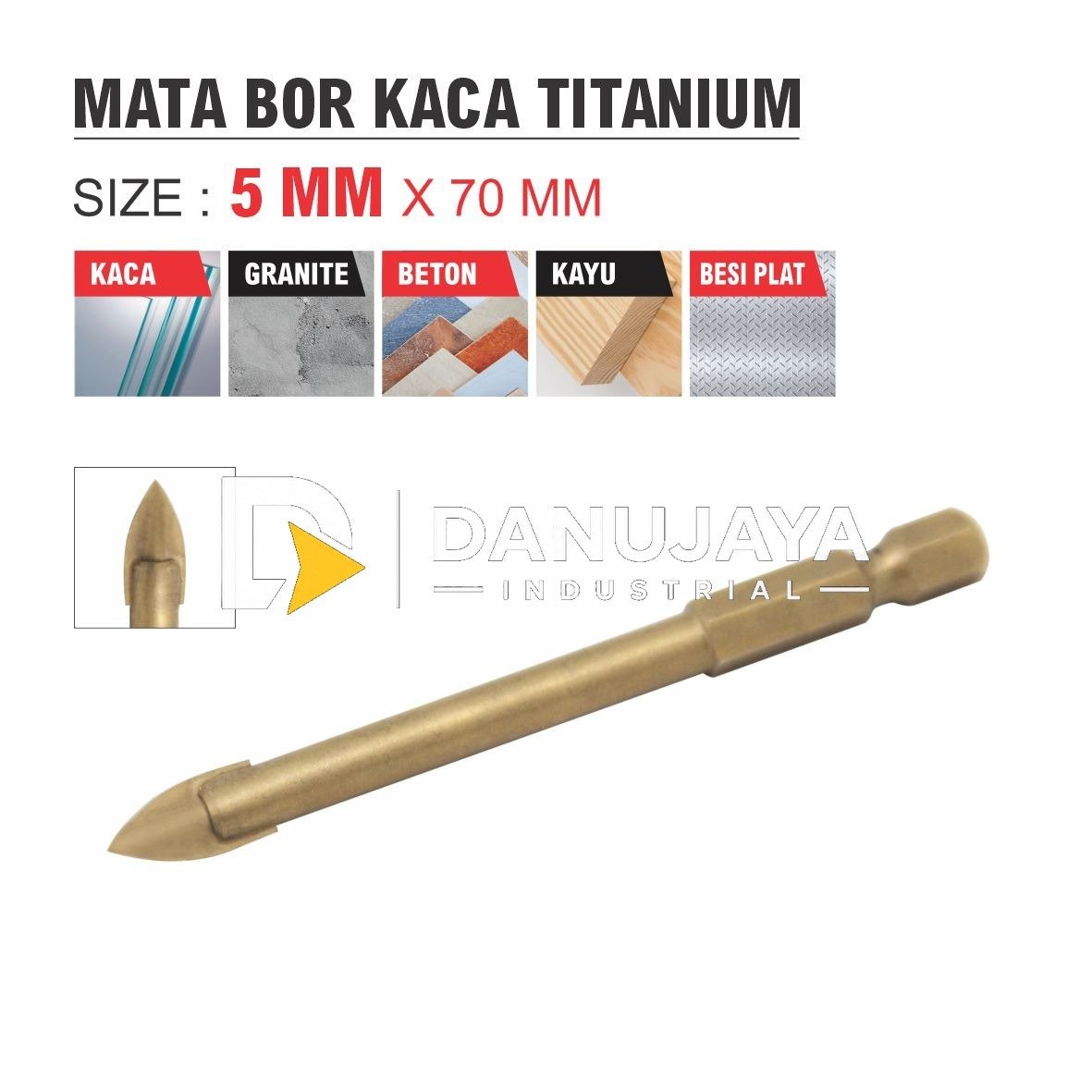 Mata Bor Kaca Merk Aldo Glass Drill Bit