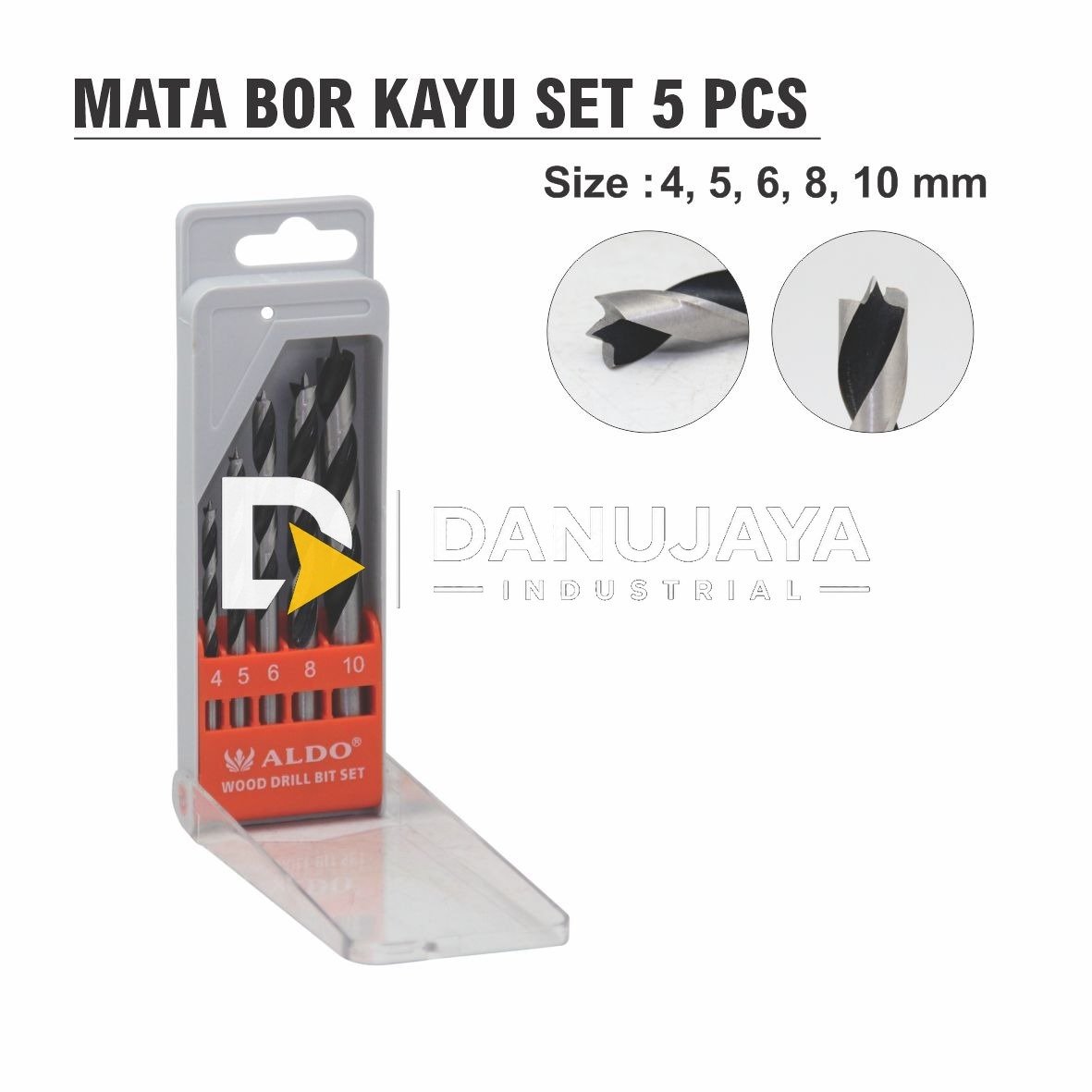MATA BOR KAYU KIPAS 6 PCS / SET - SPAPE BIT SET MERK ALDO