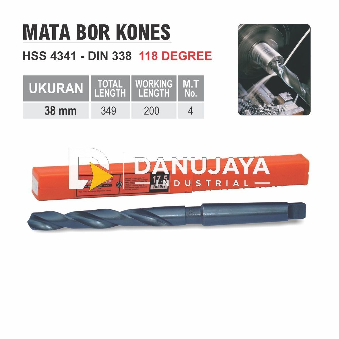 Mata Bor Kones JIS Ukuran 38-43 mm Merk Aldo
