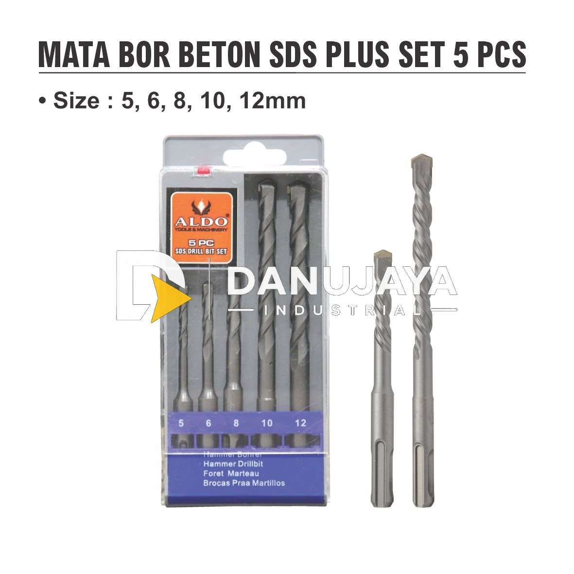 MATA CHISEL SDS PLUS SEKRAP / MATA BOR BOBOK BETON GEPENG MERK ALDO