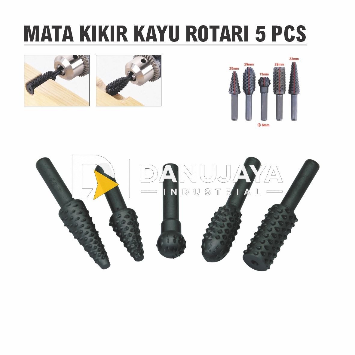Mata Kikir Kayu Rotari 5 Pcs Merk Aldo