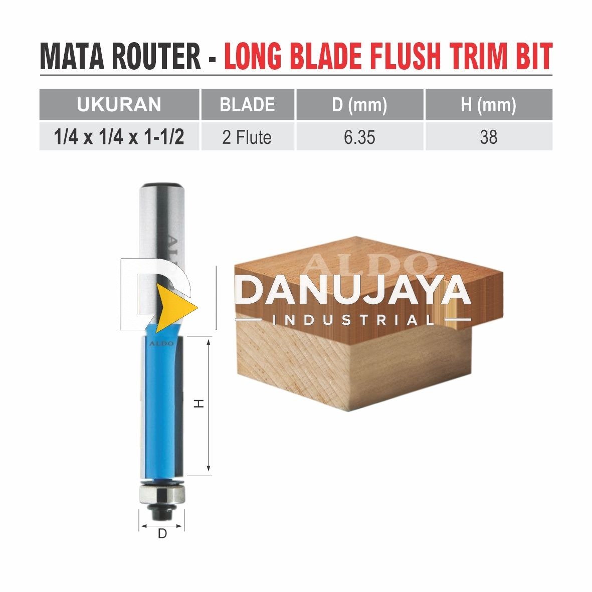 Mata Router Long Blade Flush Trim