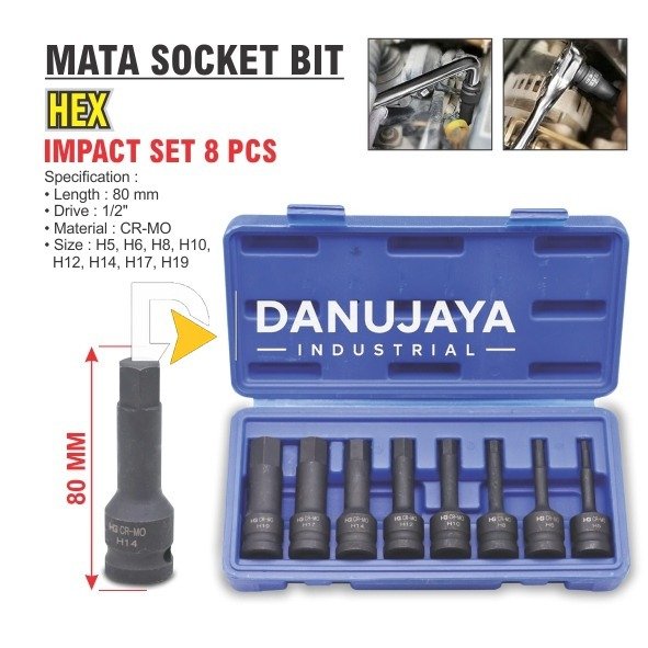 MATA SOCK BIT IMPACT HEX / MATA IMPACT / SAMBUNGAN SOCKET ALDO