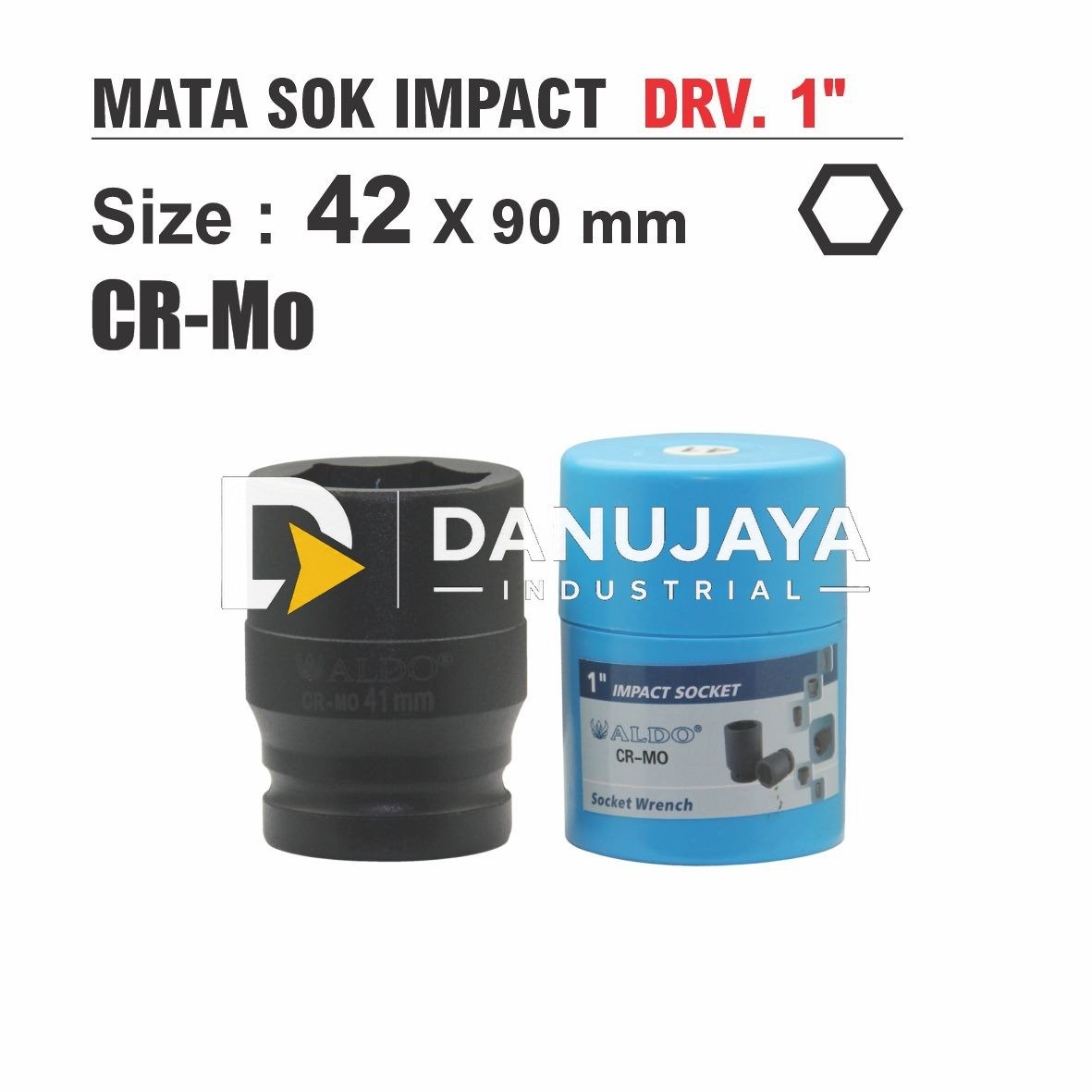 Mata Sock Impact 1 Drv Ukuran 42 x 90 mm - 65 x 100 mm Merk Aldo