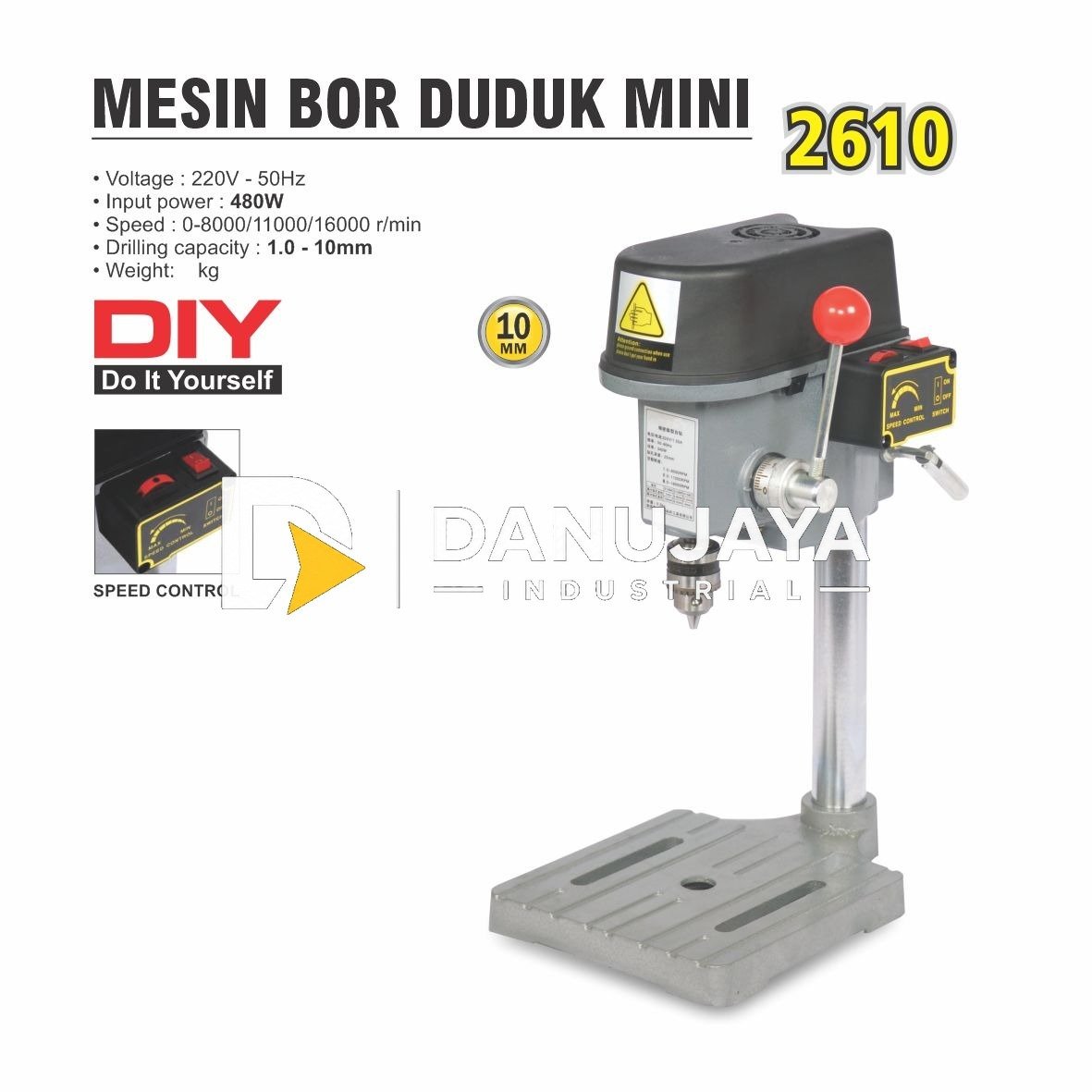 Mesin Bor Duduk Mini Type 2610