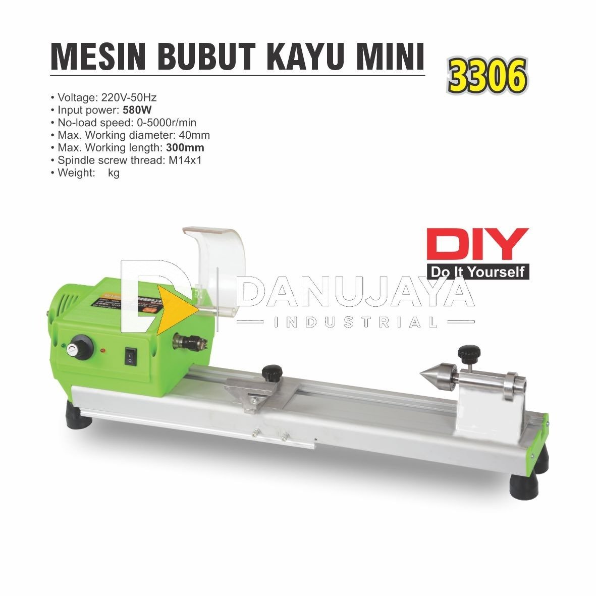 Mesin Bubut Kayu Mini Type 3306
